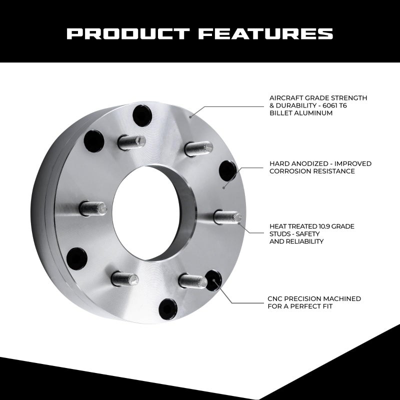 EZAccessory 2 Billet Wheel Adapters 5x135 to 6x135 Fits Ford F150 1997-2003 & Mount Wheels From 6 Lug F150 - Image 3